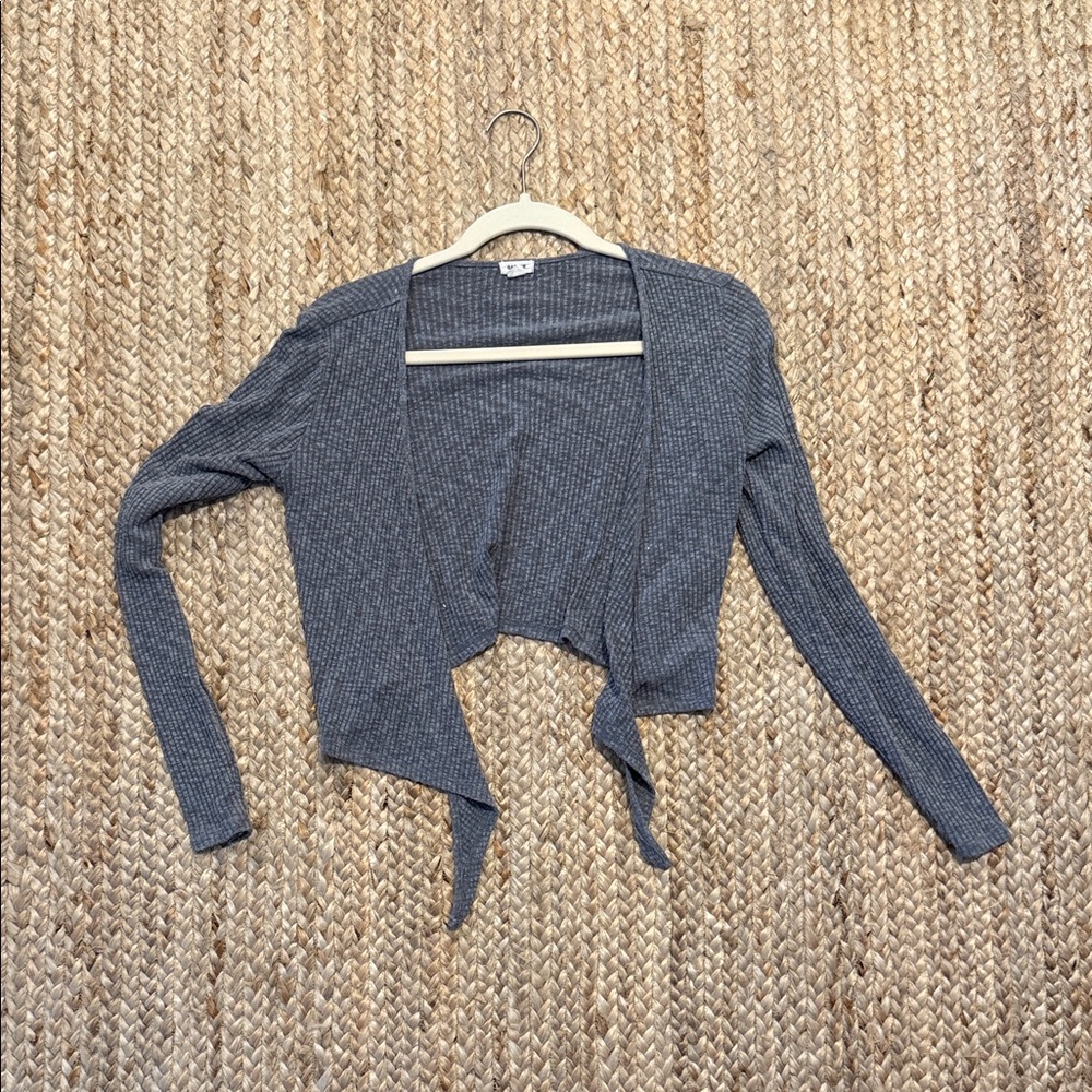 Gray Ribbed Women's Sweater